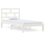 Estructura de cama madera maciza de pino blanco 90x200 cm de vidaXL, Camas y somieres - Ref: Foro24-3101204, Precio: 101,85 €...