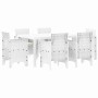 Conjunto de Comedor de Jardín 7 pcs Blanco Ratan Polt en Mesas de jardín | Comprar online en Foru.es
