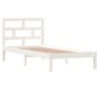Estructura de cama madera maciza de pino blanco 90x200 cm de vidaXL, Camas y somieres - Ref: Foro24-3101204, Precio: 101,85 €...