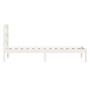 Estructura de cama madera maciza de pino blanco 90x200 cm de vidaXL, Camas y somieres - Ref: Foro24-3101204, Precio: 101,85 €...