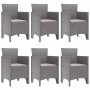 Conjunto de Comedor de Jardín 7 pcs Gris Claro Ratan Polt en Mesas de jardín | Comprar online en Foru.es