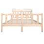 Estructura de cama de madera maciza 150x200 cm de vidaXL, Camas y somieres - Ref: Foro24-3100963, Precio: 153,31 €, Descuento: %