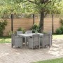 Conjunto de Comedor de Jardín 7 pcs Gris Claro Ratan Polt en Mesas de jardín | Comprar online en Foru.es