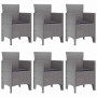 Conjunto de Comedor de Jardín 7 pcs Gris Claro Ratan Polt en Mesas de jardín | Comprar online en Foru.es