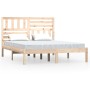 Estructura de cama madera maciza de pino 120x200 cm de vidaXL, Camas y somieres - Ref: Foro24-3101018, Precio: 122,62 €, Desc...