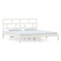 Estructura de cama madera maciza de pino blanco 200x200 cm de vidaXL, Camas y somieres - Ref: Foro24-3101239, Precio: 152,44 ...