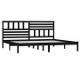 Estructura de cama de madera maciza de pino negra 200x200 cm de vidaXL, Camas y somieres - Ref: Foro24-3101047, Precio: 182,2...