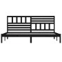 Estructura de cama de madera maciza de pino negra 200x200 cm de vidaXL, Camas y somieres - Ref: Foro24-3101047, Precio: 182,2...