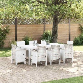 Conjunto de Comedor de Jardín 9 pcs Ratan Polt en Mesas de jardín | Comprar online en Foru.es