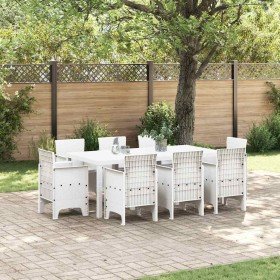 Conjunto de Comedor de Jardín 9 pcs Ratan Polt en Mesas de jardín | Comprar online en Foru.es