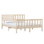 Estructura de cama de madera maciza 160x200 cm de vidaXL, Camas y somieres - Ref: Foro24-3101163, Precio: 146,42 €, Descuento: %