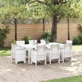 Conjunto de Comedor de Jardín 9 pcs Ratan Polt en Mesas de jardín | Comprar online en Foru.es