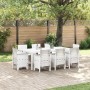 Conjunto de Comedor de Jardín 9 pcs Ratan Polt en Mesas de jardín | Comprar online en Foru.es