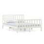Estructura de cama de madera maciza blanco 150x200 cm de vidaXL, Camas y somieres - Ref: Foro24-3101159, Precio: 159,12 €, De...