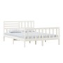 Estructura de cama de madera maciza blanco 150x200 cm de vidaXL, Camas y somieres - Ref: Foro24-3101159, Precio: 159,12 €, De...