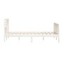 Estructura de cama de madera maciza blanco 150x200 cm de vidaXL, Camas y somieres - Ref: Foro24-3101159, Precio: 159,12 €, De...