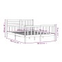 Estructura de cama de madera maciza blanco 150x200 cm de vidaXL, Camas y somieres - Ref: Foro24-3101159, Precio: 159,12 €, De...