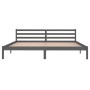 Estructura de cama madera maciza de pino gris 200x200 cm de vidaXL, Camas y somieres - Ref: Foro24-810452, Precio: 111,61 €, ...