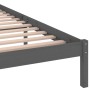 Estructura de cama madera maciza de pino gris 200x200 cm de vidaXL, Camas y somieres - Ref: Foro24-810452, Precio: 111,61 €, ...
