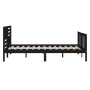 Estructura de cama de madera maciza negra 140x190 cm de vidaXL, Camas y somieres - Ref: Foro24-3101137, Precio: 195,39 €, Des...