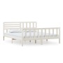 Estructura cama de madera maciza blanca super king 180x200 cm de vidaXL, Camas y somieres - Ref: Foro24-3101169, Precio: 182,...
