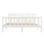 Estructura cama de madera maciza blanca super king 180x200 cm de vidaXL, Camas y somieres - Ref: Foro24-3101169, Precio: 182,...