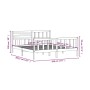 Estructura cama de madera maciza blanca super king 180x200 cm de vidaXL, Camas y somieres - Ref: Foro24-3101169, Precio: 182,...