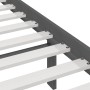 Estructura de cama de madera maciza gris 200x200 cm de vidaXL, Camas y somieres - Ref: Foro24-3101110, Precio: 196,32 €, Desc...