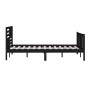 Estructura de cama de madera maciza negra 200x200 cm de vidaXL, Camas y somieres - Ref: Foro24-3101177, Precio: 229,20 €, Des...