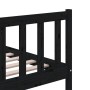 Estructura de cama de madera maciza negra 200x200 cm de vidaXL, Camas y somieres - Ref: Foro24-3101177, Precio: 229,20 €, Des...