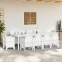 Conjunto de Comedor de Jardín 11 pcs Blanco Ratan Polt en Mesas de jardín | Comprar online en Foru.es
