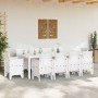 Conjunto de Comedor de Jardín 11 pcs Blanco Ratan Polt en Mesas de jardín | Comprar online en Foru.es