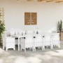 Conjunto de Comedor de Jardín 11 pcs Blanco Ratan Polt en Mesas de jardín | Comprar online en Foru.es