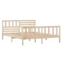 Estructura de cama de madera maciza 140x190 cm de vidaXL, Camas y somieres - Ref: Foro24-3101133, Precio: 141,13 €, Descuento: %
