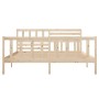 Estructura de cama de madera maciza 140x190 cm de vidaXL, Camas y somieres - Ref: Foro24-3101133, Precio: 141,13 €, Descuento: %