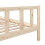 Estructura de cama de madera maciza 140x190 cm de vidaXL, Camas y somieres - Ref: Foro24-3101133, Precio: 141,13 €, Descuento: %