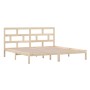 Estructura de cama de madera maciza de pino 200x200 cm de vidaXL, Camas y somieres - Ref: Foro24-3101238, Precio: 135,98 €, D...