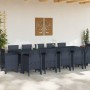 Conjunto de Comedor de Jardín 13 pcs Antracita Plástico en Mesas de jardín | Comprar online en Foru.es