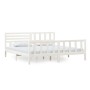 Estructura de cama de madera maciza blanca 200x200 cm de vidaXL, Camas y somieres - Ref: Foro24-3101174, Precio: 179,39 €, De...