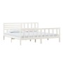 Estructura de cama de madera maciza blanca 200x200 cm de vidaXL, Camas y somieres - Ref: Foro24-3101174, Precio: 179,39 €, De...