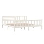 Estructura de cama de madera maciza blanca 200x200 cm de vidaXL, Camas y somieres - Ref: Foro24-3101174, Precio: 179,39 €, De...