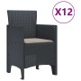 Conjunto de comedor de jardín con cojines 13 pcs Antracita en Mesas de jardín | Comprar online en Foru.es