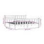 Estructura de cama de madera maciza blanca 200x200 cm de vidaXL, Camas y somieres - Ref: Foro24-3101174, Precio: 179,39 €, De...