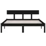 Estructura de cama madera maciza de pino negro 135x190 cm de vidaXL, Camas y somieres - Ref: Foro24-810126, Precio: 115,31 €,...