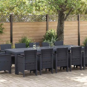 Conjunto de Comedor de Jardín 13 pcs Antracita Plástico en Mesas de jardín | Comprar online en Foru.es