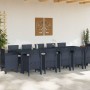 Conjunto de Comedor de Jardín 13 pcs Antracita Polyrattán en Mesas de jardín | Comprar online en Foru.es