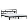Estructura de cama de madera maciza de pino negro 140x190 cm de vidaXL, Camas y somieres - Ref: Foro24-3101202, Precio: 170,1...