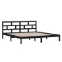 Estructura de cama de madera maciza de pino negro 140x190 cm de vidaXL, Camas y somieres - Ref: Foro24-3101202, Precio: 170,1...