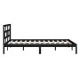 Estructura de cama de madera maciza de pino negro 140x190 cm de vidaXL, Camas y somieres - Ref: Foro24-3101202, Precio: 170,1...
