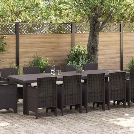 Conjunto de Comedor de Jardín con cojín 13 pcs Marrón Ratán en Mesas de jardín | Comprar online en Foru.es